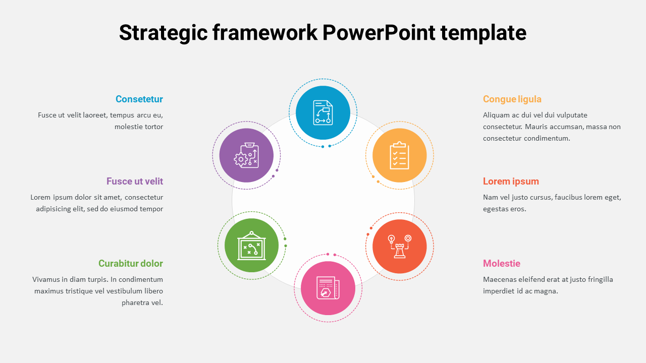 Strategic framework PowerPoint template